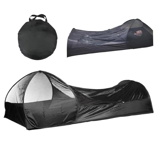 BIVY Tent, faltbares einzelnes Pop -up -Zelt, wasserdichte feuchtigkeitsdichte Fine -Mesh -Zelt, tragbares Fehlernetz für das Camping im Freien 82.7x41.3x27.6, Pop -up -Zelt mit Einzelpersonen von Unicoco