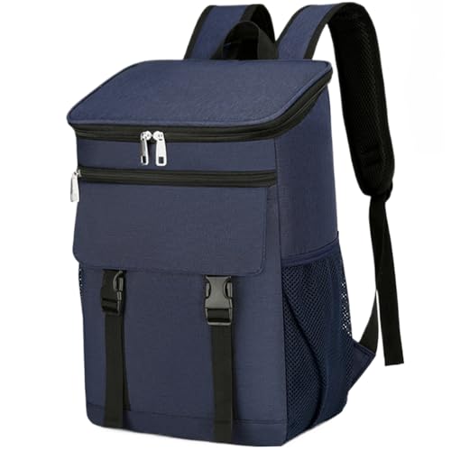 Rucksackkühler großer Kapazität Isolierter Rucksackkühler-Beutel mit 4 Taschen Leichter multifunktionaler Picknickkühler mit verstellbaren Schultergurten (blau), isolierter Rucksackkühler von Unicoco
