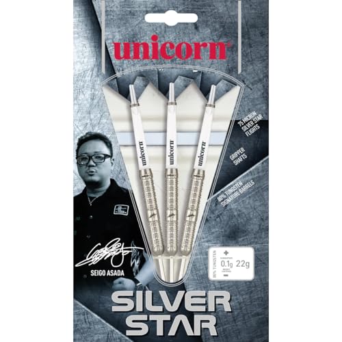 Unicorn Darts, Silver Star Silver Seigo Asada, 22 g von Unicorn