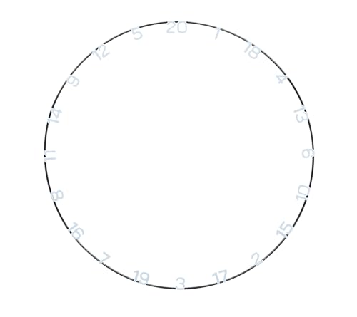 Unicorn Dartscheiben-Nummernring | Eclipse Ultra-Visible | Metall | Zusätzliche Klarheit und Fokus | Standard Weiß von Unicorn