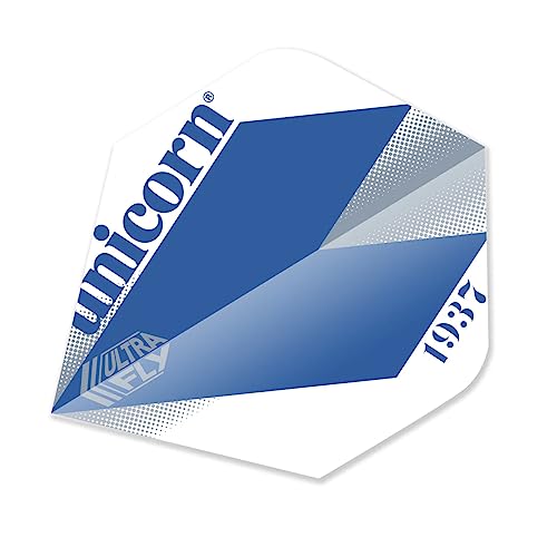 Unicorn Einhorn Ultrafly Dart Flights – 100 Mikron – Metallic – Standard – Comet – 1 Set (3 Flights), AM1036, Blau von Unicorn