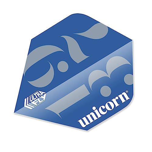 Unicorn Einhorn Ultrafly Dart Flights – 100 Mikron – Metallic – Standard – Origins – 1 Set (3 Flights), AM1036, Blau von Unicorn