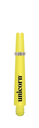 Unicorn Gripper 3 Flair Dart-Schäfte, gelb, Short 34.4 mm von Unicorn