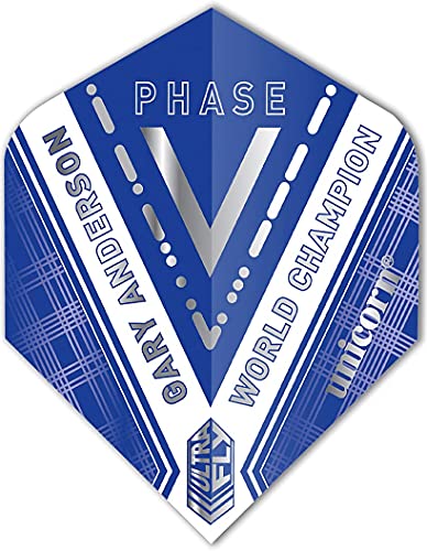 Unicorn Ultrafly Gary Anderson World Champion Phase 5 Dart Flight, blau, Plus Unicorn Ultrafly Gary Anderson World Champion Phase 5 Dart Flight, blau, Plus von Unicorn