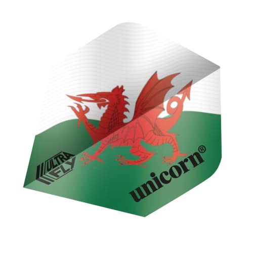 Unicorn Ultrafly.100 Plus Wales-Flagge Ultrafly Dart-Flights, Mehrfarbig von Unicorn