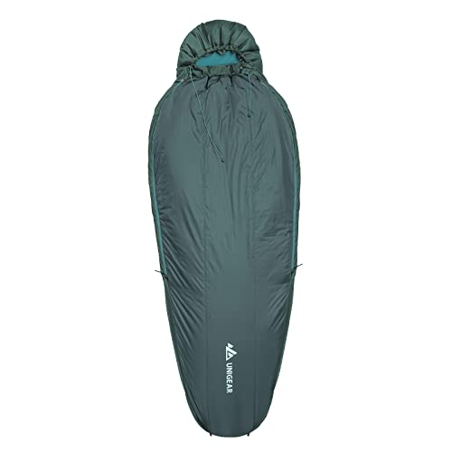 Unigear Campy Trail Schlafsack 30°F – Wasserdichter，Leichter，kompakter Mumienschlafsack für Erwachsene und Jugendliche – Outdoor, Wandern, Trekking und Rucksackreisen für 3 Jahreszeiten von Unigear