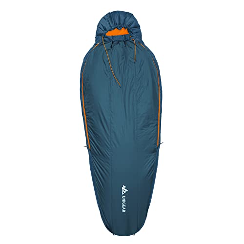 Unigear Campy Trail Schlafsack 30°F – Wasserdichter，Leichter，kompakter Mumienschlafsack für Erwachsene und Jugendliche – Outdoor, Wandern, Trekking und Rucksackreisen für 3 Jahreszeiten von Unigear
