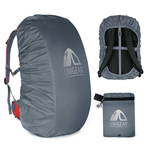 Unigear Regenschutz für Rucksäcke Schulranzen mit Reflektor, wasserdichte Regenhülle Rucksack Cover regenüberzug für Camping Wandern Backpack von Unigear
