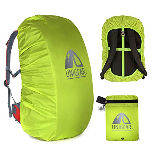 Unigear Regenschutz für Rucksäcke, wasserdichte Regenhülle Rucksack Cover regenüberzug für Camping Wandern Backpack Schulranzen von Unigear