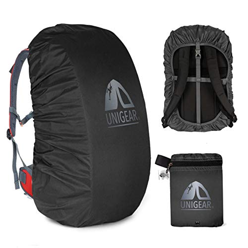 Unigear Rucksackhülle, Regenschutz, 10 – 90 l, wasserdicht, staubdicht, Abriebfest, langlebig, für Camping, Wandern, Reisen, Radfahren (Schwarz, S) von Unigear