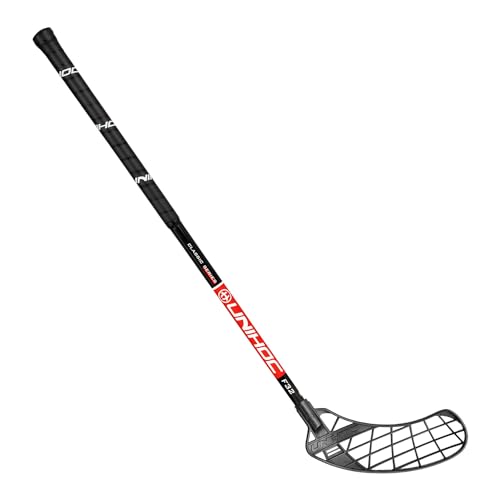Unihoc Floorballschläger Unity Classic 32 | Verbessertes Griffband | Unity Blatt, härterer Flex-Schaft | 75 cm | Polyethylen | Glasfiber & Carbon Composite | IFF-Zertifikat von Unihoc