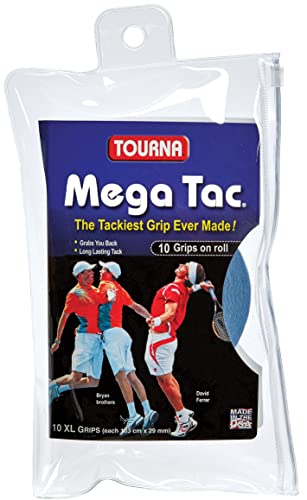 Unique Overgrip Mega Tac 10er, Blau, 0306260125500000 von Tourna