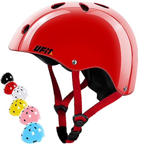 Kinderhelm Einstellbares Zifferblatt Herausnehmbare Innenfutter Belüftung Multisport Radsport Skateboard Scooter Roller Schlittschuh BMX für Jugend Jungen Mädchen 3 bis 13 Jahre von UniqueFit