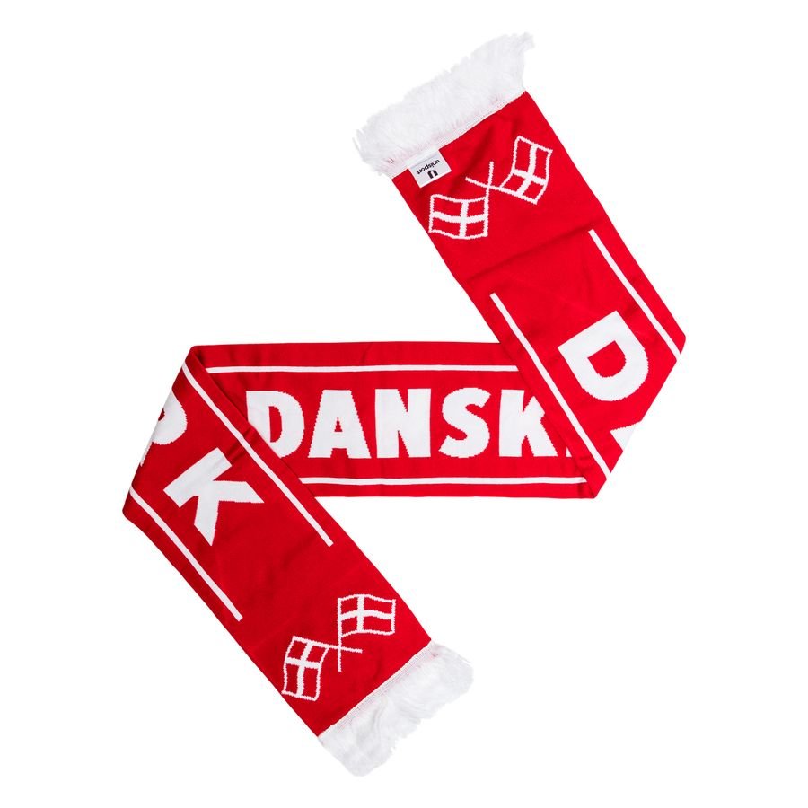 Dänemark Classic Fanschal 17,5x140cm - Rot/Weiß von Unisport