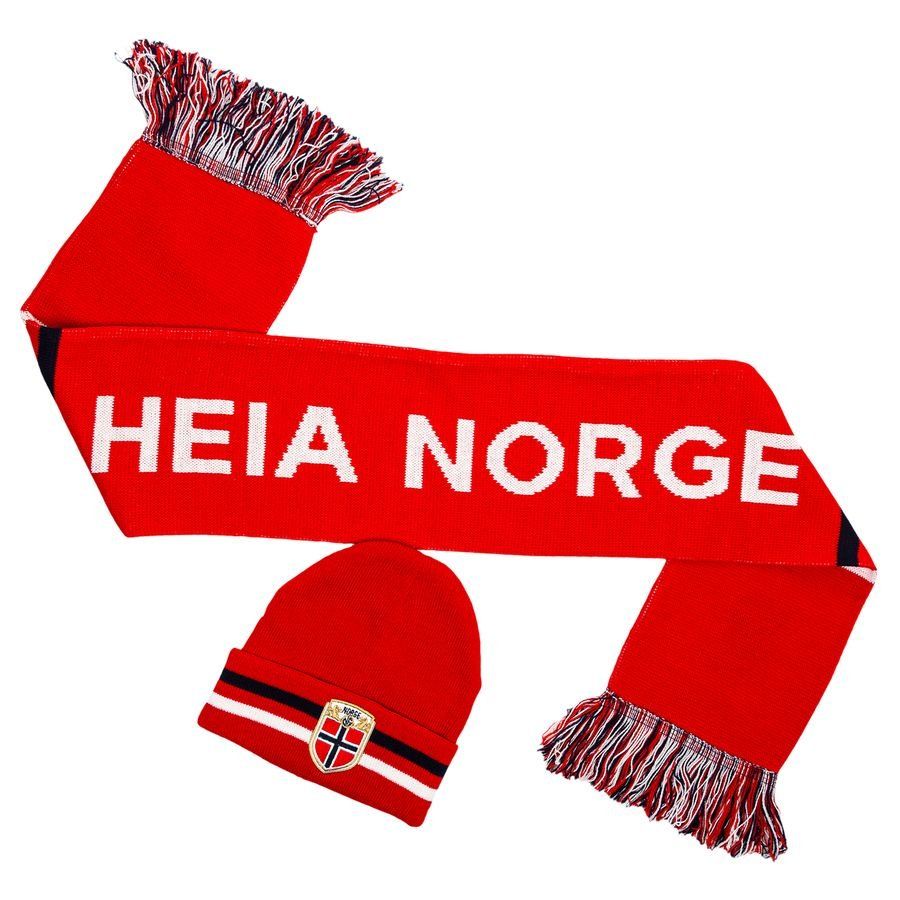 Norwegen Hat & Scarf Knitted - Rot von Unisport