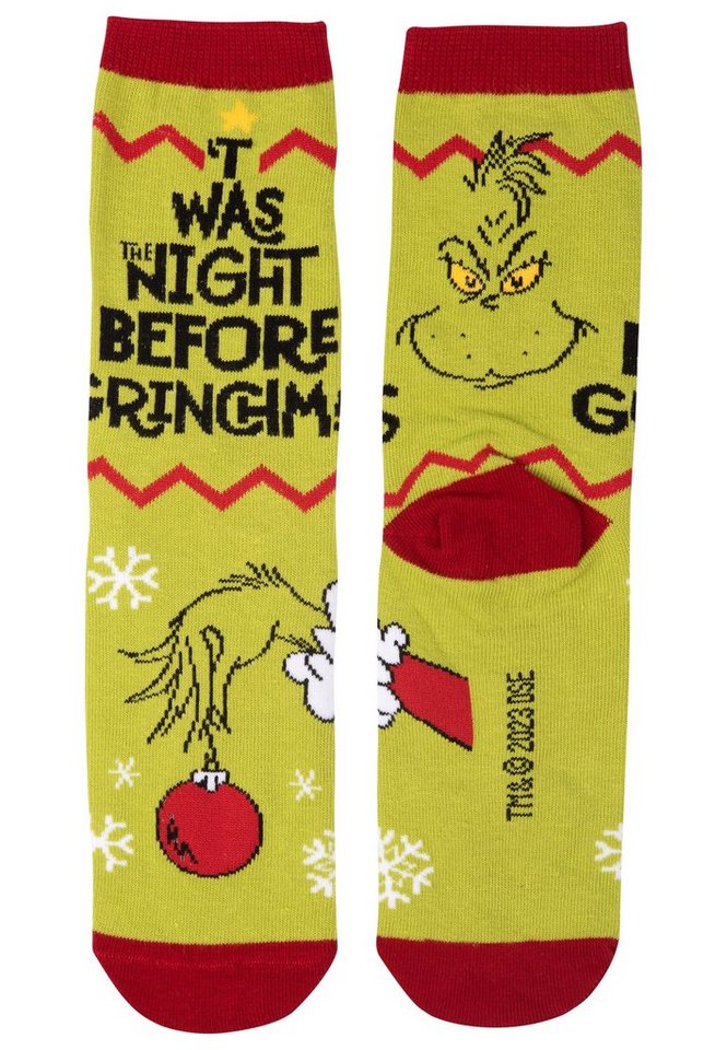 United Labels® Socken The Grinch Socken für Damen - before Grinchmas Sneaker Frauen Grün von United Labels®