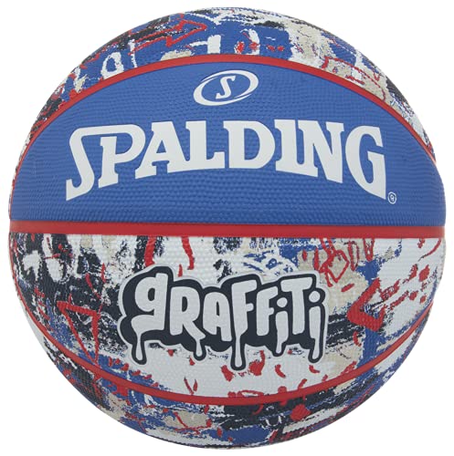 Spalding Unisex – Erwachsene Graffiti Sz6 Ball, Blue/Red, 7 von Spalding