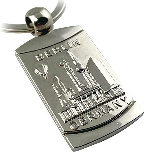 Schlüsselanhänger Berlin Souvenirs, Geschenk, Andenken - Keychain aus Metall für Deutschland. Mitbringsel für Paare, passend für Taschen, Rucksäcke, Autoschlüssel von United1871