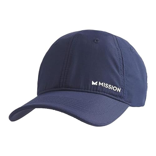Mission Kühlende Performance-Mütze, Unisex-Baseballkappe für Damen und Herren, sofort kühlendes Gewebe, verstellbare Passform, Marineblau, Einheitsgröße von MISSION