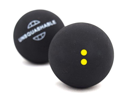 Unsquahable 382213 Unisex Squashbälle, 2er Pack, shwarz ,Doublegelb Punk von Unsquashable