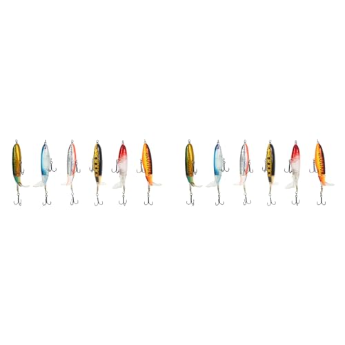 Uooduby 12 Stücke mit Box 100 mm 13G Schwimm Popper FischköDer KüNstliche Harten KöDer Wobbler Rotating Tail AngelgeräT von Uooduby