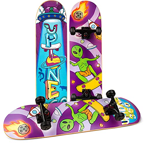 UpTone360 Skateboard für Kinder ab 6 Jahre – Sicher & Vielseitig auf Allen Untergründen, bis 150 kg belastbar – Für langanhaltenden Fahrspaß und Tricks – Perfekt für 6-14 Jahre von UpTone360
