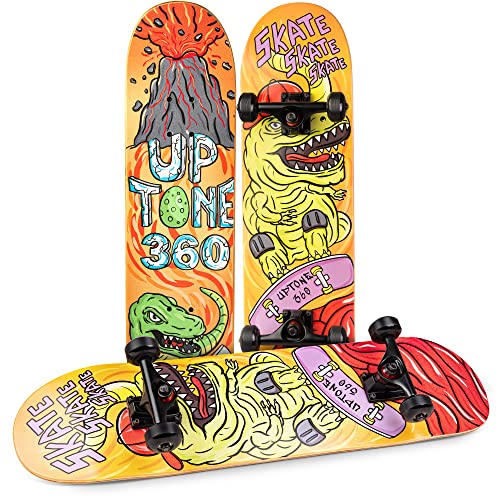 UpTone360 Skateboard für Kinder ab 6 Jahre – Sicher & Vielseitig auf Allen Untergründen, bis 150 kg belastbar – Für langanhaltenden Fahrspaß und Tricks – Perfekt für 6-14 Jahre von UpTone360