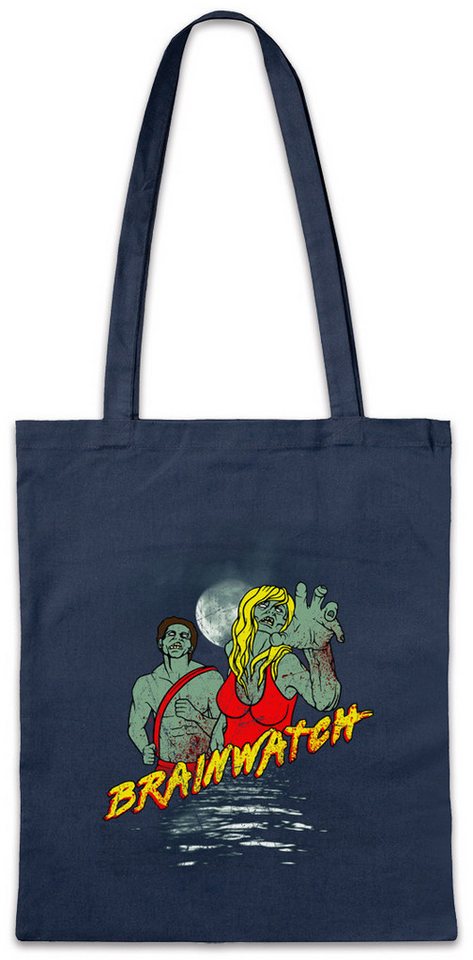 Urban Backwoods Beuteltasche Brainwatch Stofftasche Horror Zombie Baywatch Hasselhoff Malibu (1-tlg), Rettungsschwimmer Life Guard Walking von Urban Backwoods