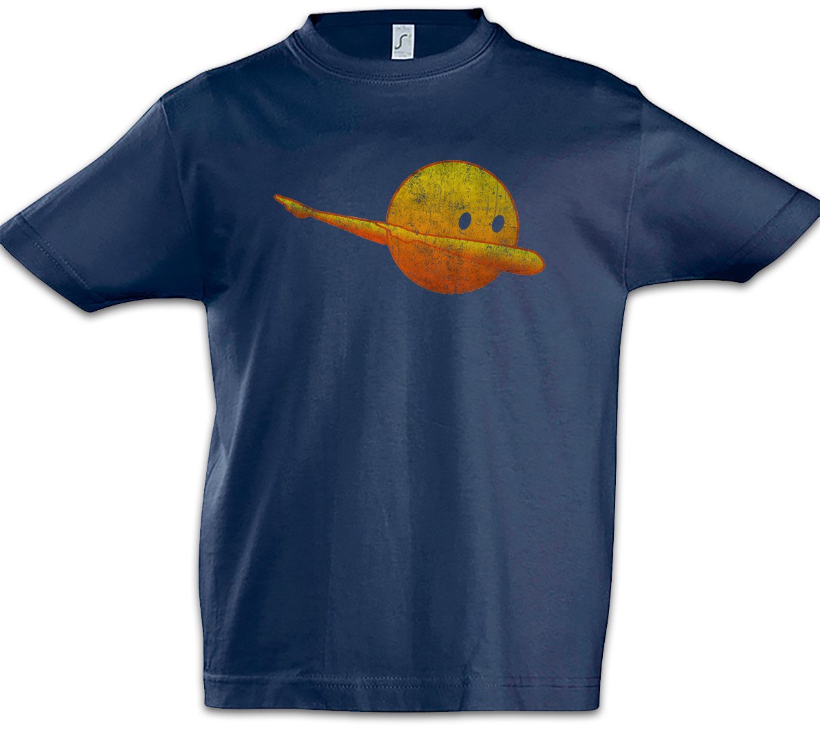 Urban Backwoods Print-Shirt Dab Smile Kinder T-Shirt Emoji Emoticon Dance DJ MC Disco Club (1-tlg) Clubbing Party Hard Trance von Urban Backwoods