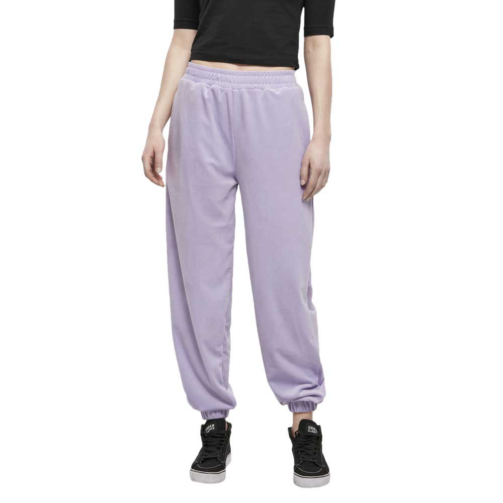 Urban Classics Ballon Velvet Tracksuit Pants Blau S Frau von Urban Classics