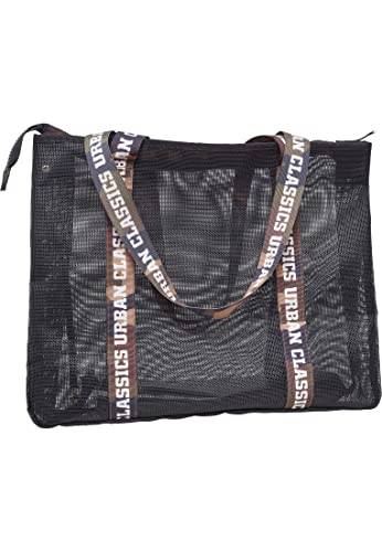 Urban Classics Big Mesh Shopper with Bag In Umhängetasche, 48 cm, Black von Urban Classics