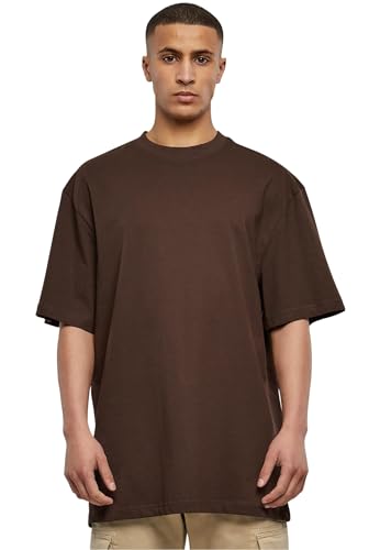 Urban Classics Herren T-Shirt Tall Tee, Oversized T-Shirt für Männer, Baumwolle, gerippter Rundhals, brown, XXL von Urban Classics