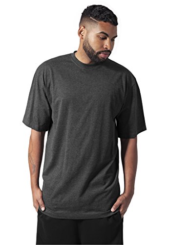 Urban Classics Herren T-Shirt Tall Tee, Oversized T-Shirt für Männer, Baumwolle, gerippter Rundhals, charcoal, XL von Urban Classics