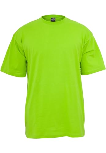 Urban Classics Herren T-Shirt Tall Tee, Oversized T-Shirt für Männer, Baumwolle, gerippter Rundhals, limegreen, 5XL von Urban Classics