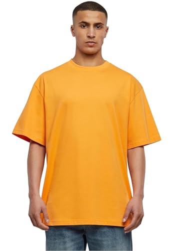 Urban Classics Herren T-Shirt Tall Tee, Oversized T-Shirt für Männer, Baumwolle, gerippter Rundhals, orange, L von Urban Classics