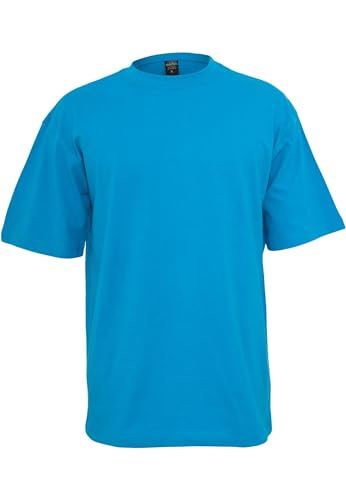 Urban Classics Herren T-Shirt Tall Tee, Oversized T-Shirt für Männer, Baumwolle, gerippter Rundhals, turquoise, 5XL von Urban Classics