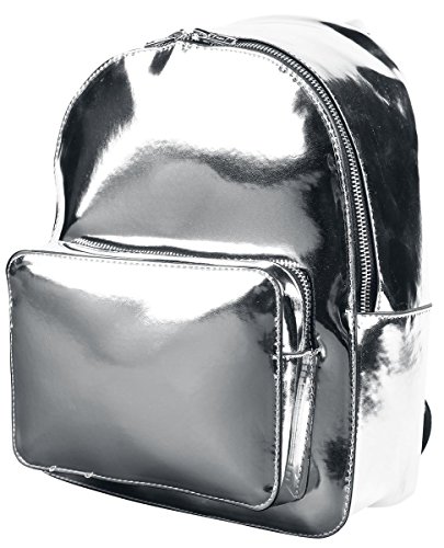 Urban Classics Midi Metallic Backpack Rucksack, 28 cm, 8 L, Silver von Urban Classics