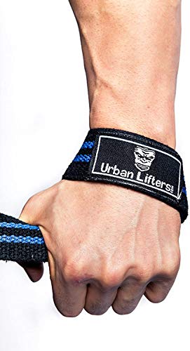 Urban Lifters Zughilfen Stoff, Paar - Weight Lifting Straps (Black/Blue) von Urban Lifters