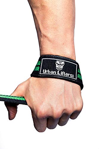 Urban Lifters Zughilfen Stoff, Paar - Weight Lifting Straps (Black/Green) von Urban Lifters