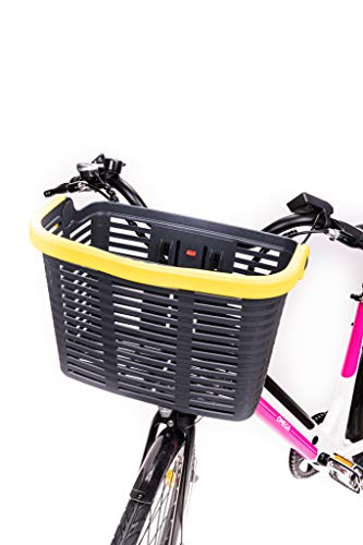 Urban Prime Unisex – Erwachsene Cestino Bici fahrradkorb, Schwarz und Gelb, Einheitsgröße von URBAN PRIME