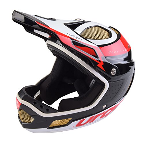 Urge Helm Down-o-Matic MTB Helm Unisex L Schwarz/Rot/Weiß von Urge