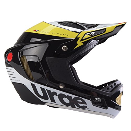 Urge Helm Down-o-Matic MTB Helm Unisex XS Schwarz/Gelb/Weiß von Urge