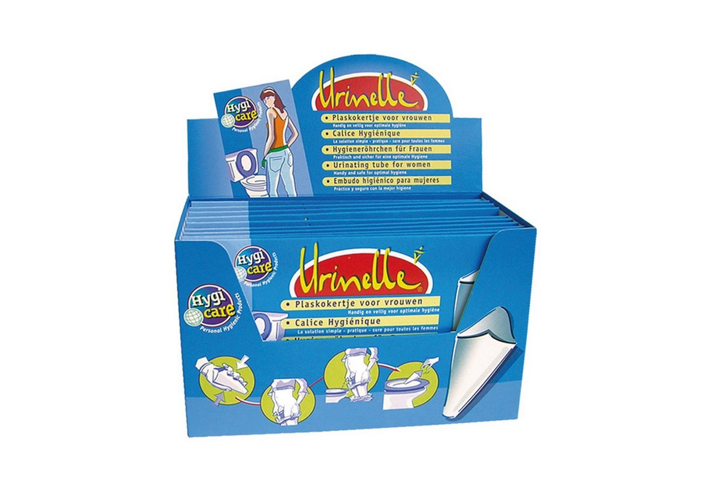 Urinelle Urinal Damen Einweg Reise Urinal Camping, Papier, (70-tlg), Frauenurinal Toilette 100% Biologisch von Urinelle