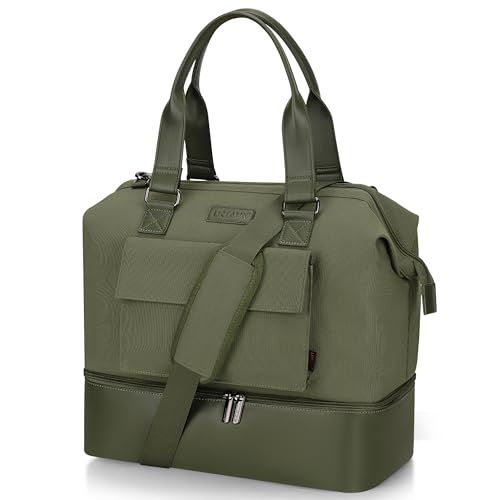 Urtala Faltbare Reisetasche für Herren & Damen，Weekender-Taschen mit Schuhfach, Reisetasche Weekend Overnight Tote Taschen, Gym Bags Krankenhaustaschen für Labor und Geburt (Grün) von Urtala