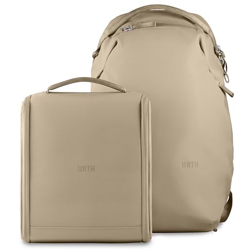 Urth Norite 24L Modular Backpack + 11.3L Camera Insert - Water Resistant, Anti-Theft, Recycled Bag for DSLR/SLR/Mirrorless, 13-16 Inch Laptop in Beige von Urth