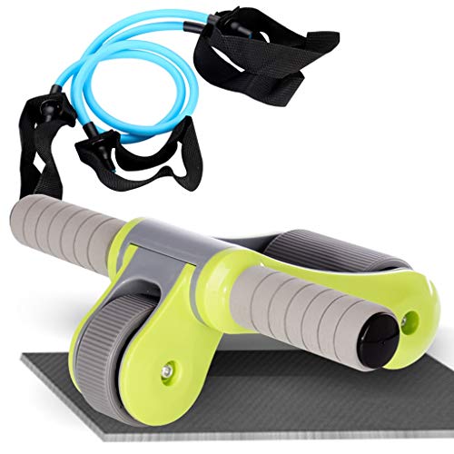 Abdominal Wheel Hassock Pull Rope 3-teiliges Set Motion Roller Tragbares Work Out Bauchmuskelrad Fitnessgerät von UsmAsk
