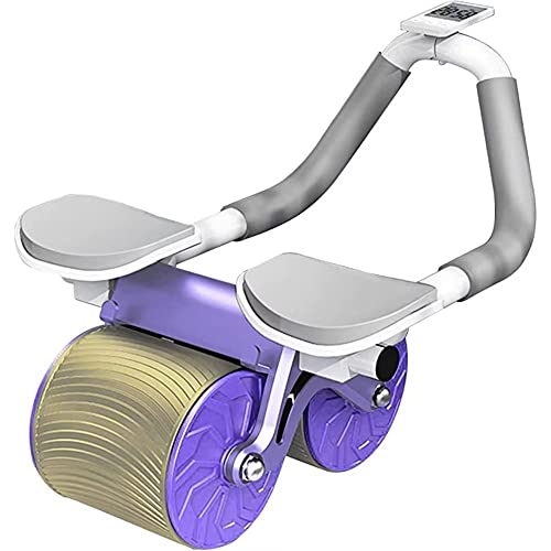 Automatisches Rebound-Bauchrad, Doppelrad-Abroller mit Ellenbogenstütze, anfängerfreundliches Heim-Fitness-Trainingsgerät für das Training der Bauch- und Rumpfmuskulatur von UsmAsk