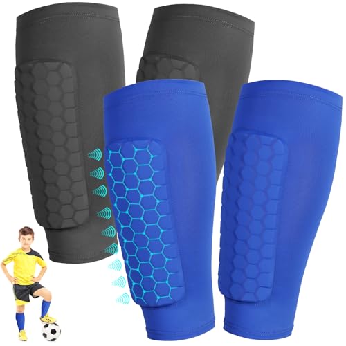 2 Paare Schienbeinschoner Kinder Fussball,Schienbeinschoner Kinder,Schienbeinschoner Socken für Fußball,Basketball,Radfahren,Klettern,XS von Utensilsto