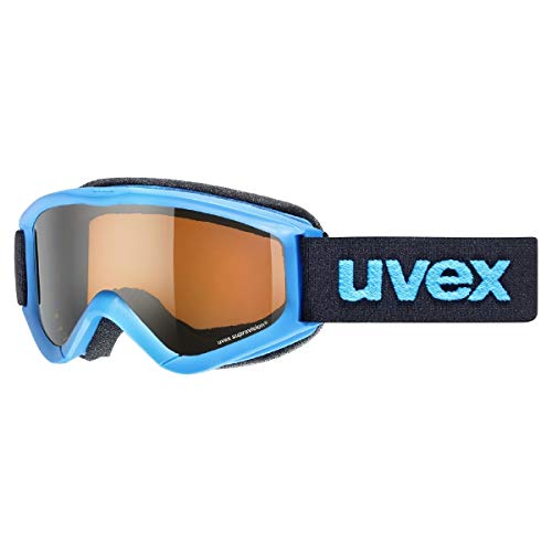 uvex speedy pro - Skibrille für Kinder - konstrastverstärkend - vergrößertes, beschlagfreies Sichtfeld - blue/lasergold - one size von Uvex