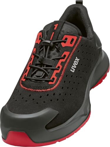 Uvex 1 x-Craft S1 PL FO SC SR - besonders leichte Sicherheitsschuhe - gelochter Halbschuh - sportlich - metallfreie Zehenschutzkappe - Weite 11 - Größe 39 von Uvex